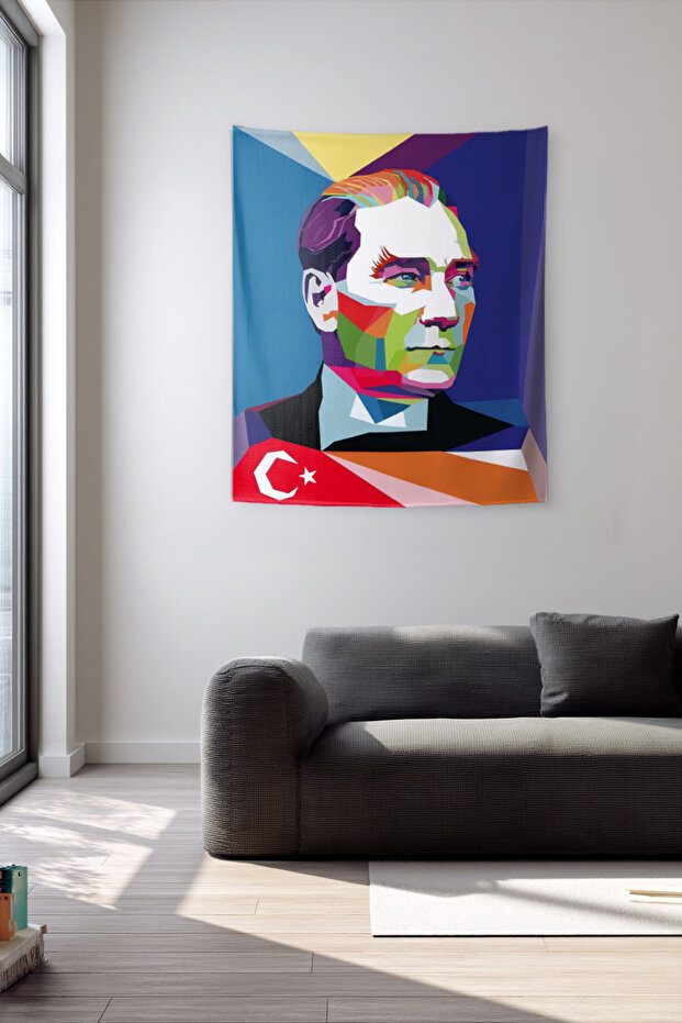 Mustafa Kemal Atatürk Duvar Halısı Duvar Örtüsü - 3