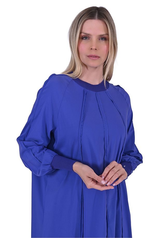 İNVEE 6936 Morcivert Modal Elbise - 1