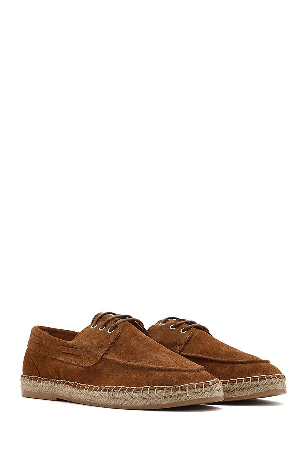 Erkek Taba Süet Deri Espadril 25SFD616210 - 3