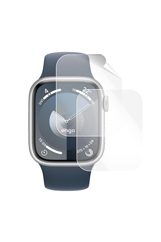 واقي شاشة شفاف من مادة TPU لساعة Apple Watch 9 مقاس 41 ملم، قطعتين