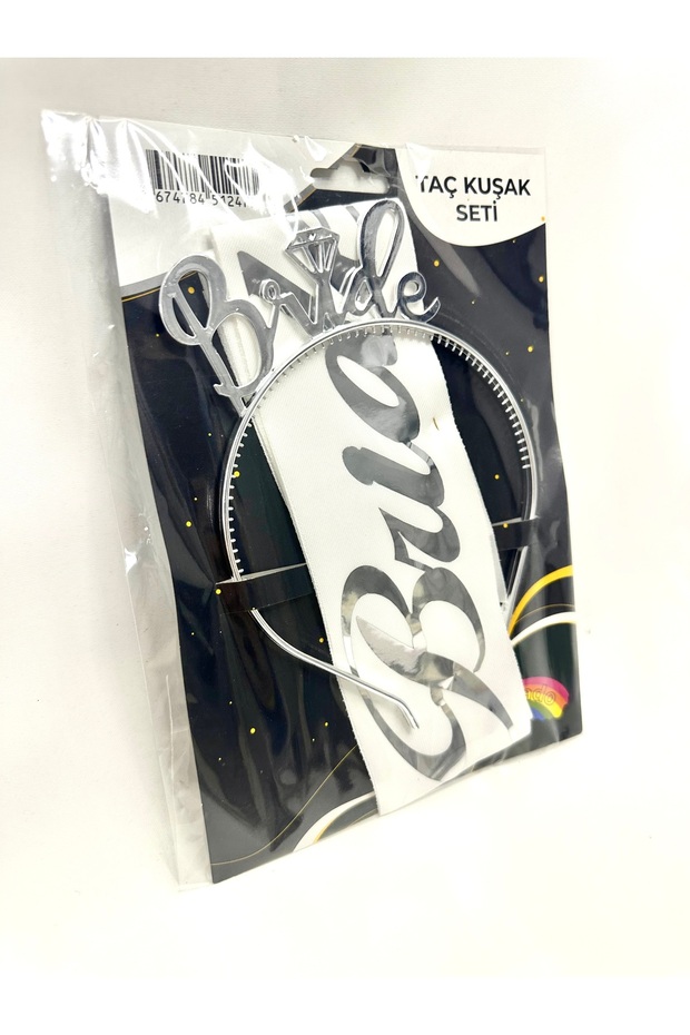Bride Crown Sash Set Silver (Bride, Wedding, Wedding)