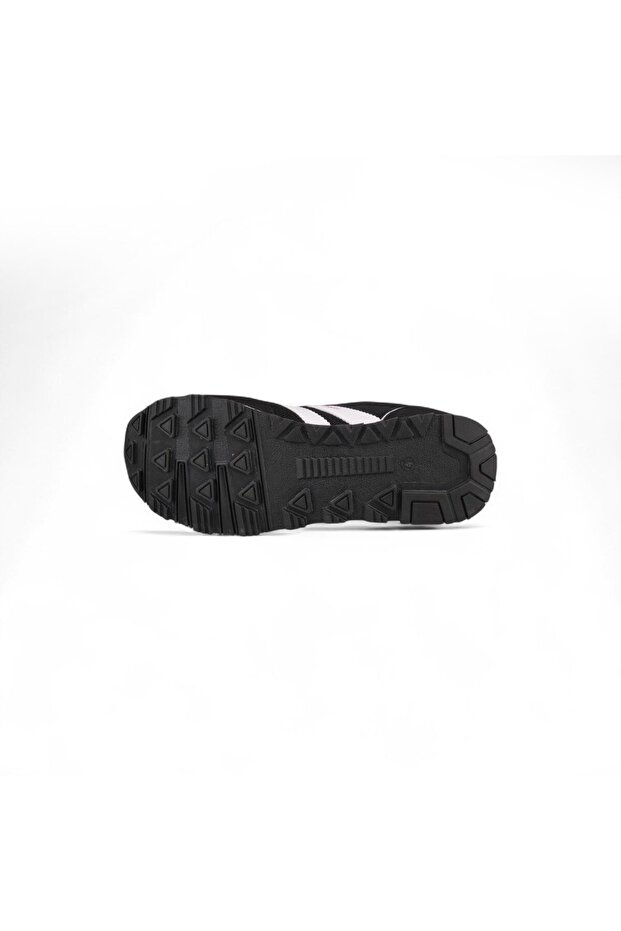 Men's Sneaker - Black-White, Textile - 2