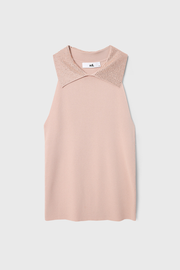 Taş Detaylı Triko Bluz - 6