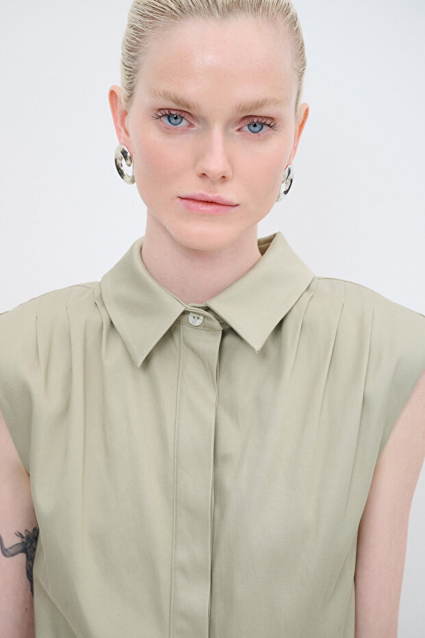 Tencel Mını Gömlek Elbise - 3