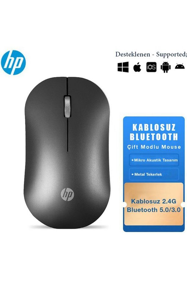Dm10 2,4ghz Bluetooth Wireless Kablosuz Sessiz Mouse Siyah - 3