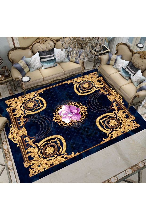 سجادة مستطيلة ناعمة الملمس متعددة الألوان 160 × 230 سنتيمتر - 3