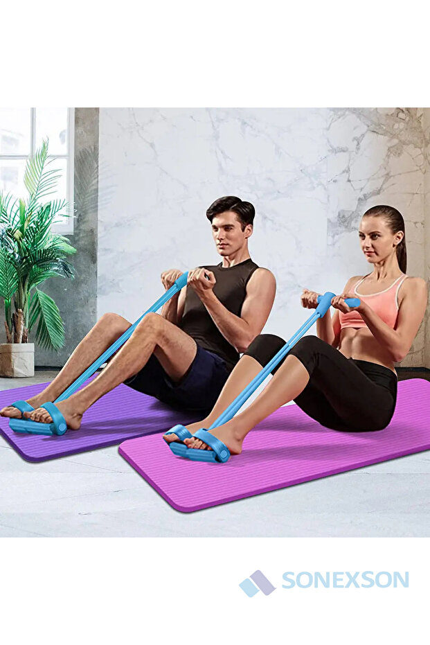 Body Trimmer Shuttle Pulling Tool Home Fitness Elastic Exercise Rubber - 2
