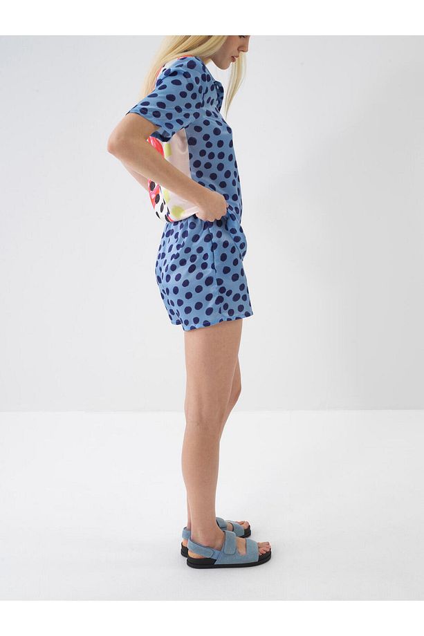Kadın Mavi Regular Fit Şort - 5