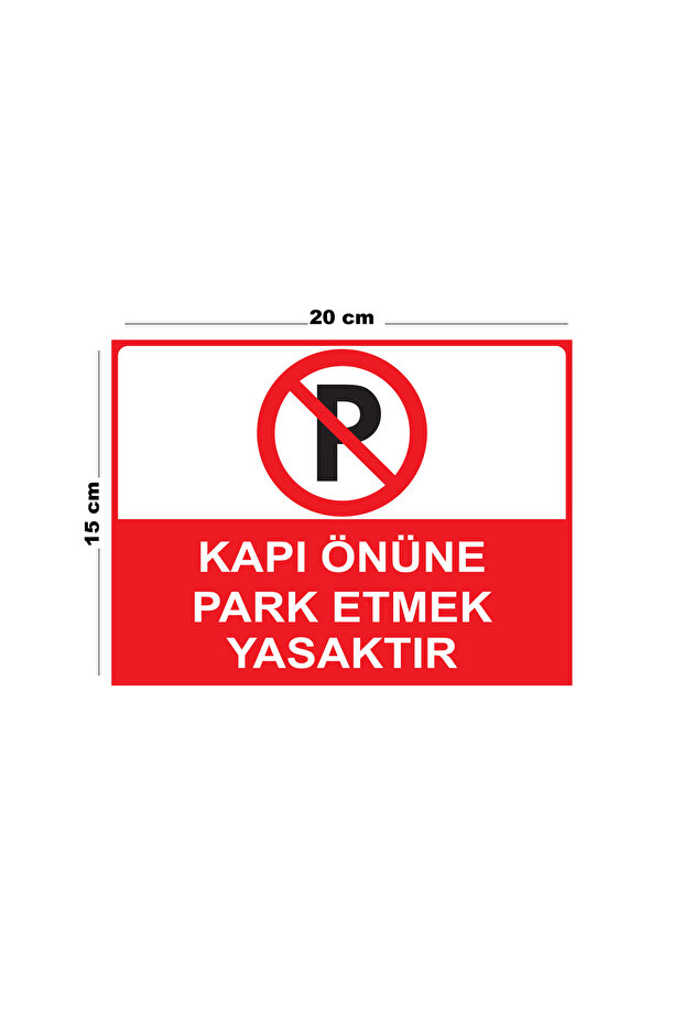 Metal Door Front Parking Prohibited 15cm X 20cm Warning Sign Directional Sign