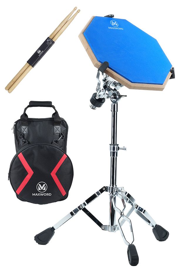 DD-239BL Pro Bateri Davul Çalışma Pedi Seti Drum Practice Pad Full Set - 1