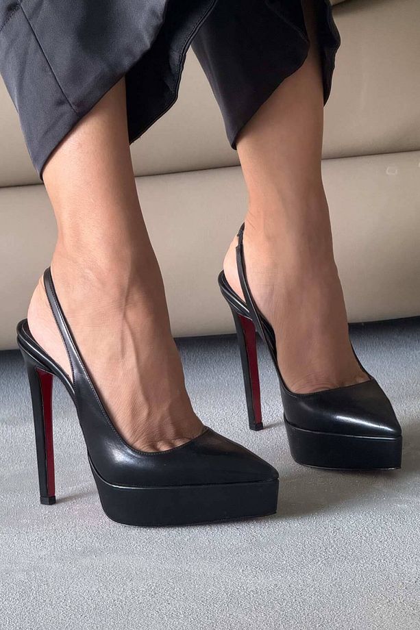 Flex Siyah Mat Platformlu Elegance Platform Topuklu Ayakkabı - 8
