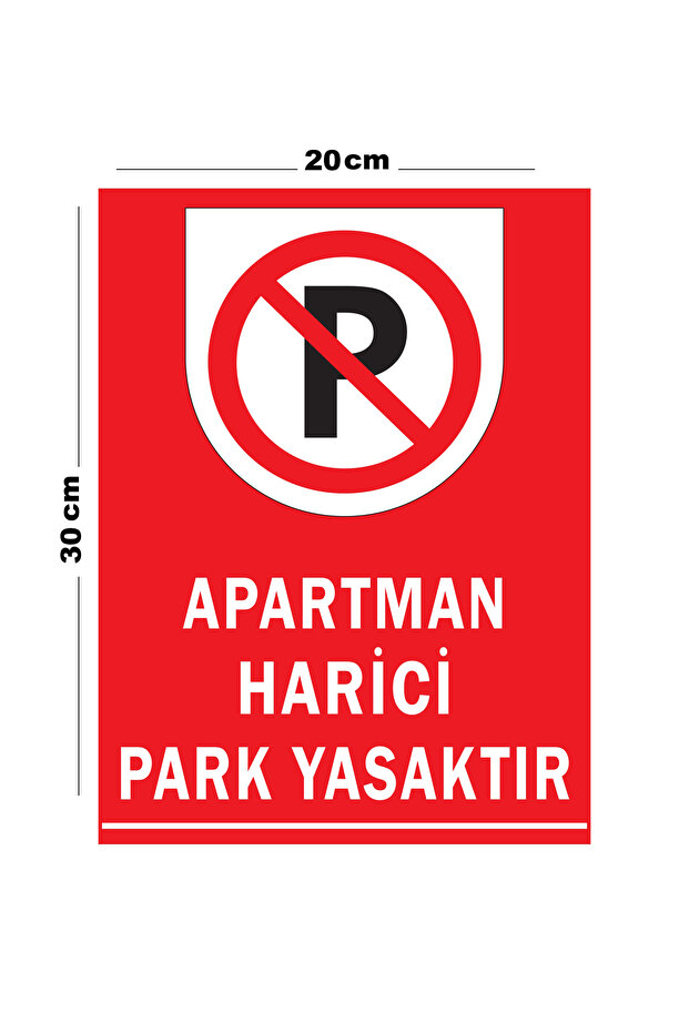 Metal Apartment External Parking Prohibited 20cm X 30cm A4 Size Warning Sign Directional Sign