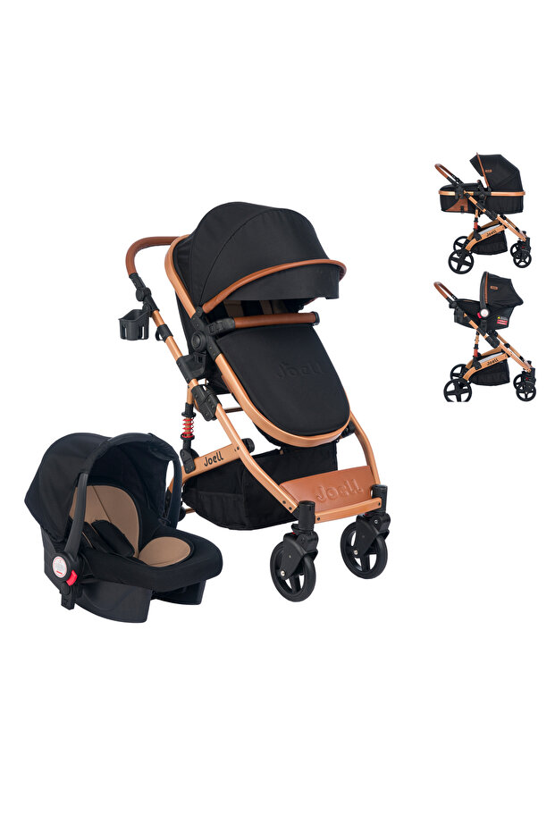 New Truva Iıı Travel Sistem Bebek Arabası - Gold Siyah - 1