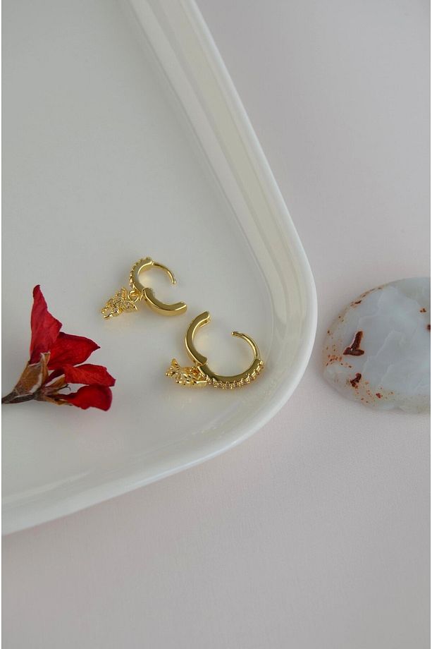 2 Adet Zirkon Kelebekli Halka Piercing Tragus Helix Forward Kıkırdak Lob Daith (1 Adet 6 mm 1 Adet 8 - 7