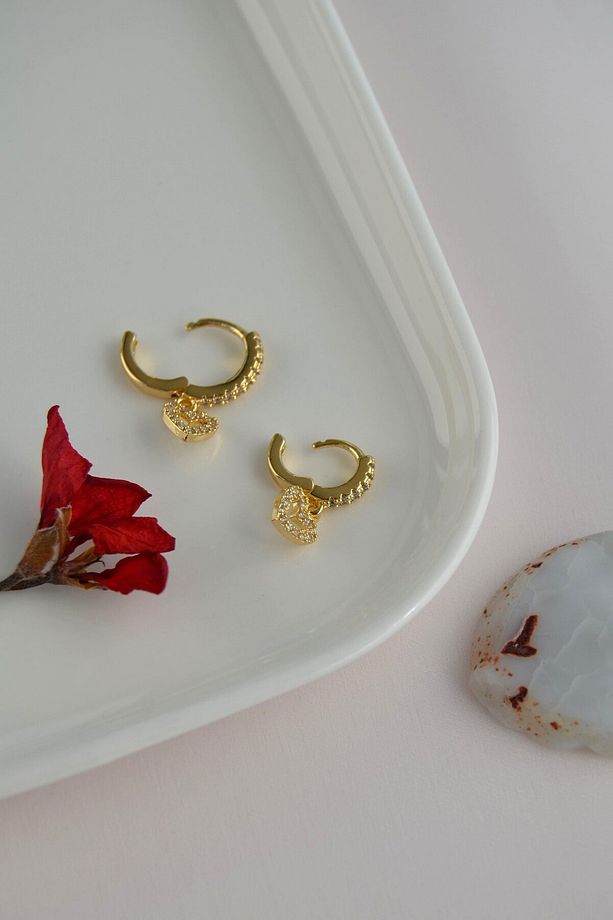 2 Adet Zirkon Kalpli Halka Piercing Tragus Helix Forward Kıkırdak Lob Daith (1 Adet 6 mm 1 Adet 8 mm - 6