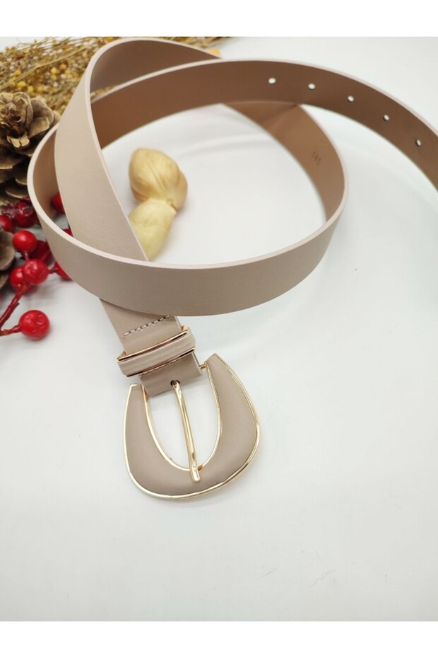 Women's Belt with Gold Color Detail