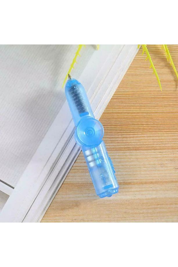 LED Işıklı Stres Giderici Fidget Spinner Kalem - 3'ü 1 Arada Tükenmez Kalem, Dönen Oyuncak - 8