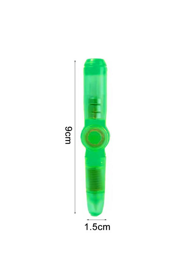 LED Işıklı Stres Giderici Fidget Spinner Kalem - 3'ü 1 Arada Tükenmez Kalem, Dönen Oyuncak - 3