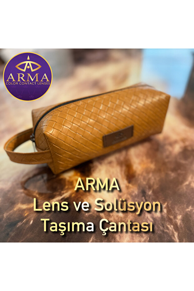 KAHVE LATTE ÖRGÜ DESEN LENS VE SOLÜSYON TAŞIMA ÇANTASI - 1