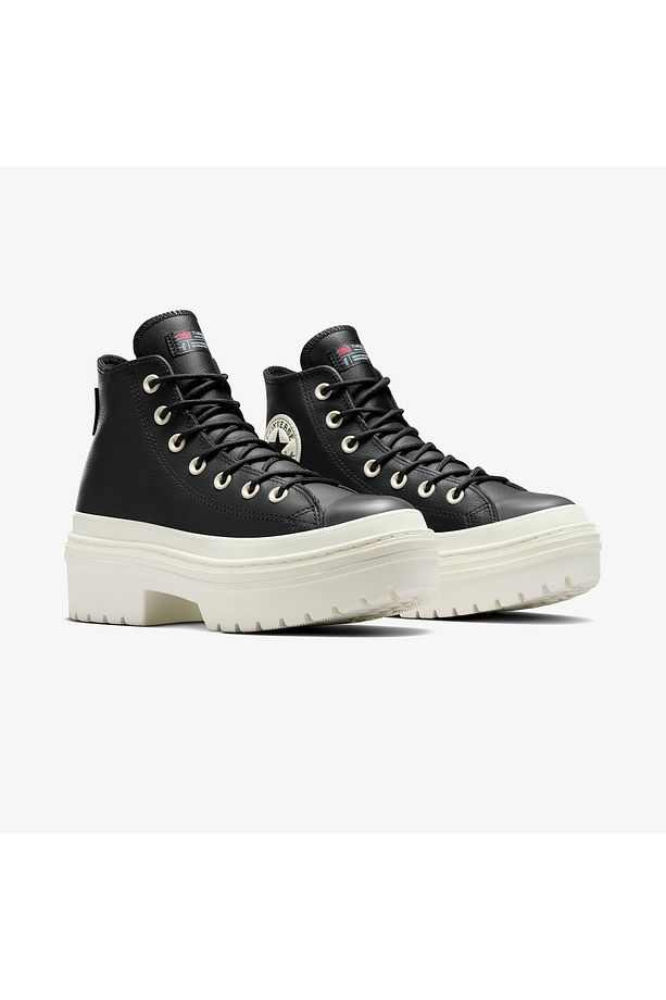 Chuck Taylor All Star Lugged Heel Unisex Siyah Deri Platform Bot - 2