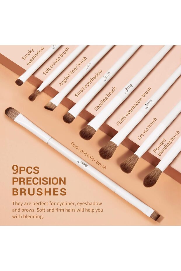 Vegan Makeup Brushes Set Professional Eco-friendly Synthetic Powder Foundation Highlight T329 - 5