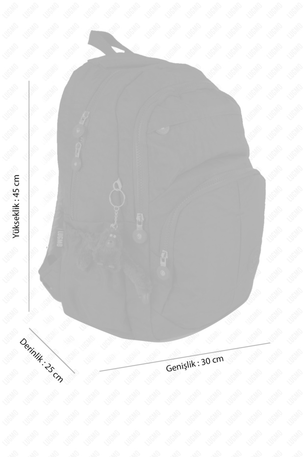 Klinkır Okul Çantası Leptop Yuvalı Su Geçirmez Astarlı Lise Ortaokul Çantası Siyah - 6
