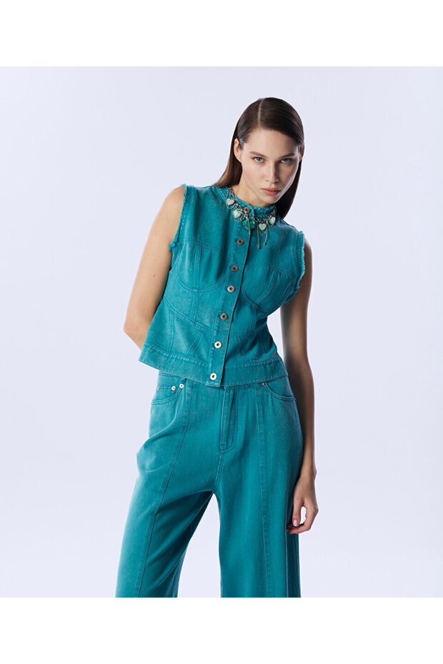 NON DENİM YELEK - 5