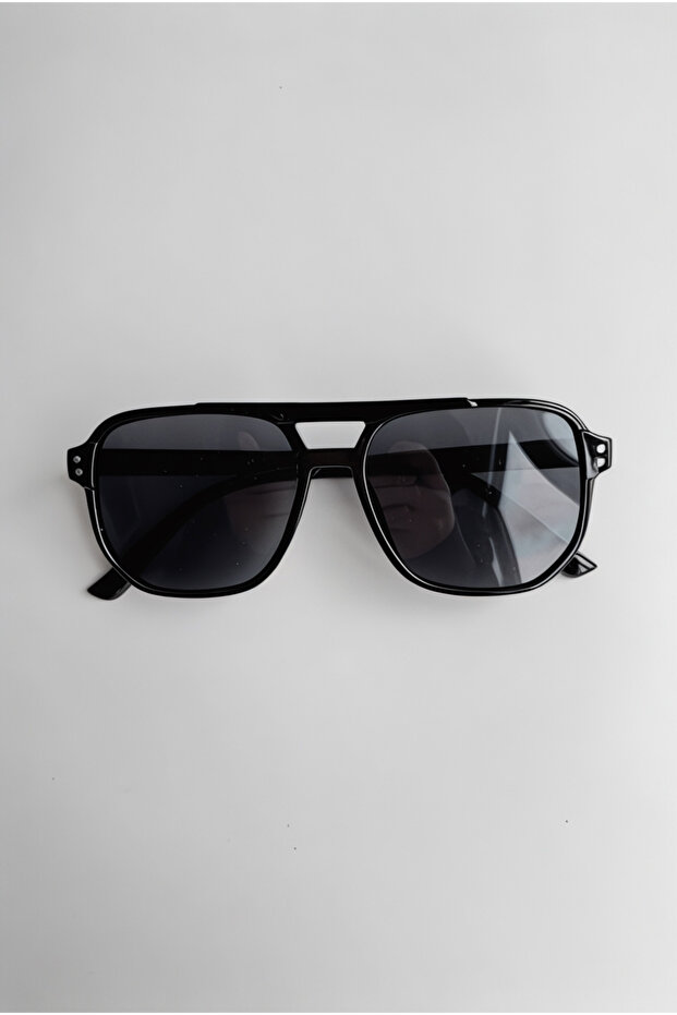 New Season Unisex Black Glass Sunglasses
