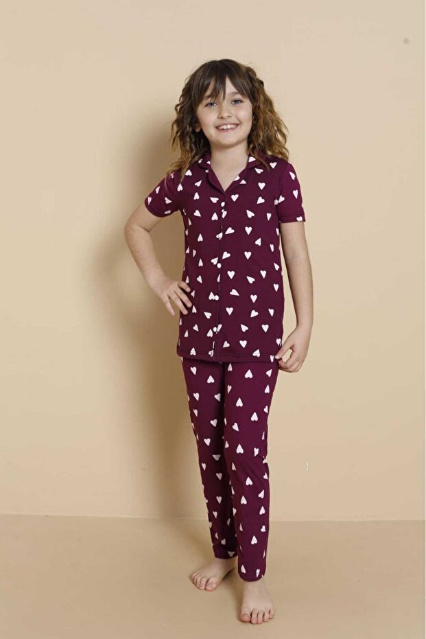 Milan Buttoned Children's Pajama Set