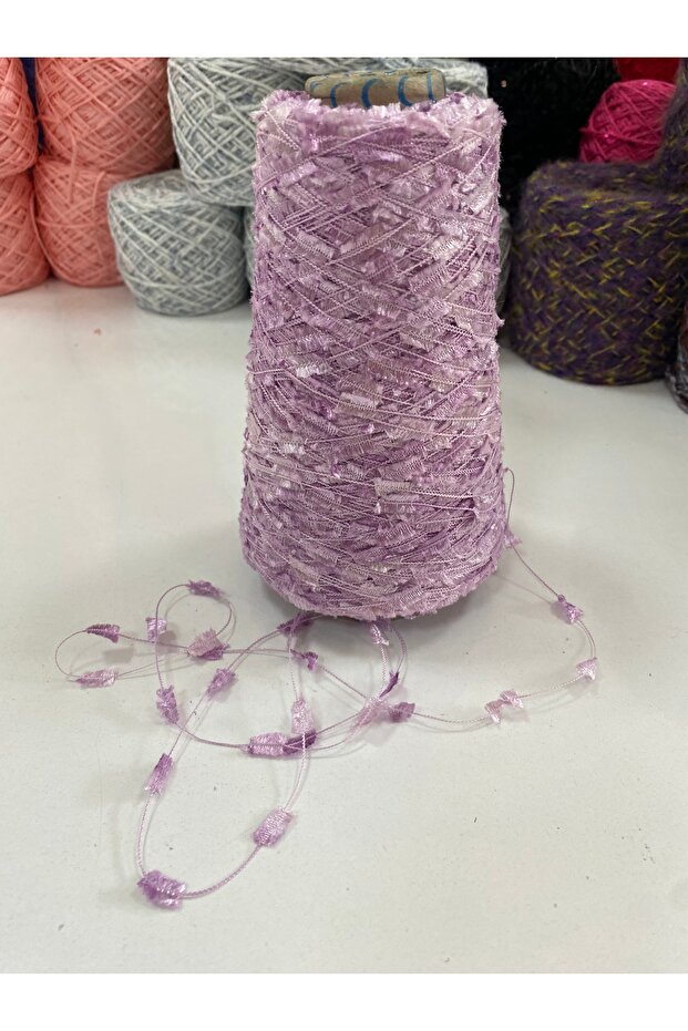 Örgü İpi/Çanta İpi Lila kelebek tasarım el örgü ipi görsel net 250 gr - 4