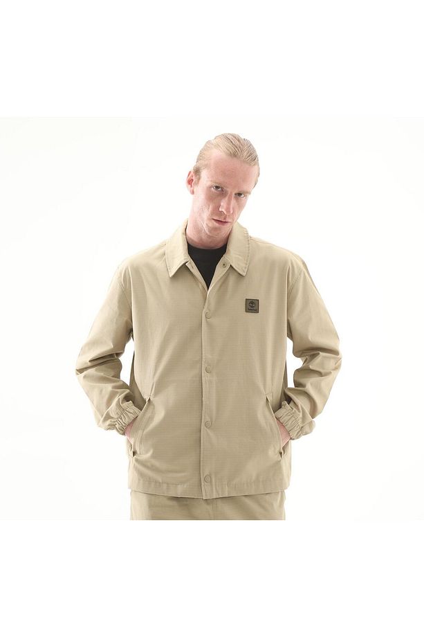 Woven Badge Ripstop Coach Jacket Lemon Pepper TB0A6FA9DH41 - 4