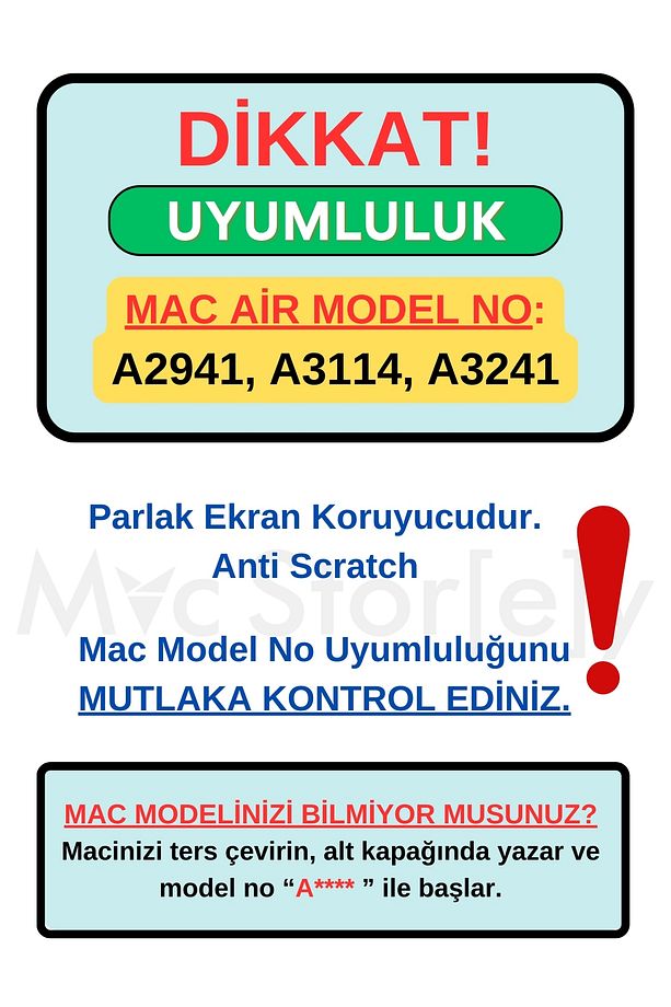 Macbook Air 15.3inç M2-m3-m4 Ekran Koruyucu Parlak Anti Scratch A2941 A3114 A3241 Ile Uyumlu - 2
