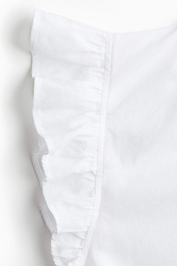 Keten Karışımlı Bluz - 5