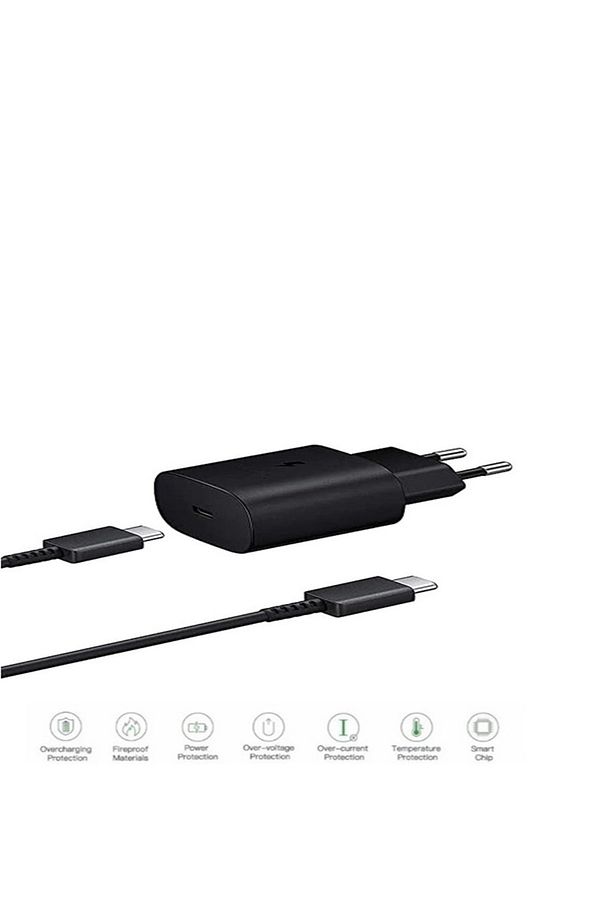 Samsung Galaxy A56 5G Uyumlu Type-C Ultra Hızlı Şarj Seti 22.5W 3.0 Amper (Şarj Adaptörü Ve Kablo) - 5