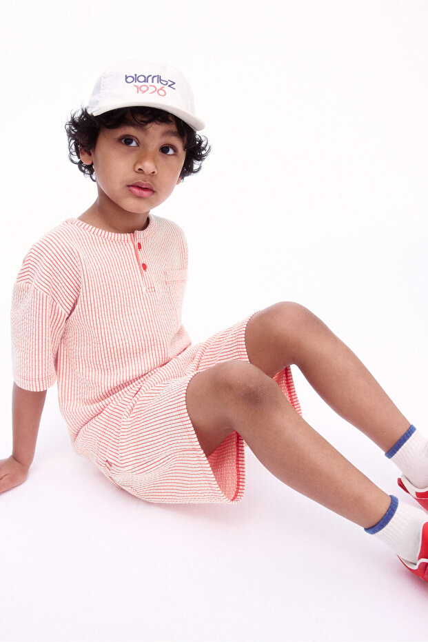 Sıfır Yaka Üst ve Şort - 2