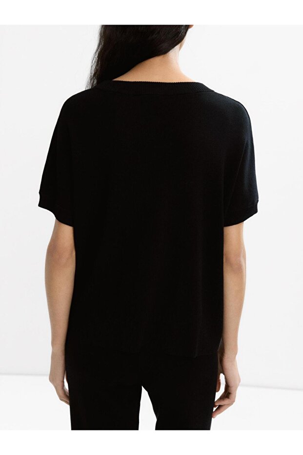 Yuvarlak Yaka Örme Üst - 4