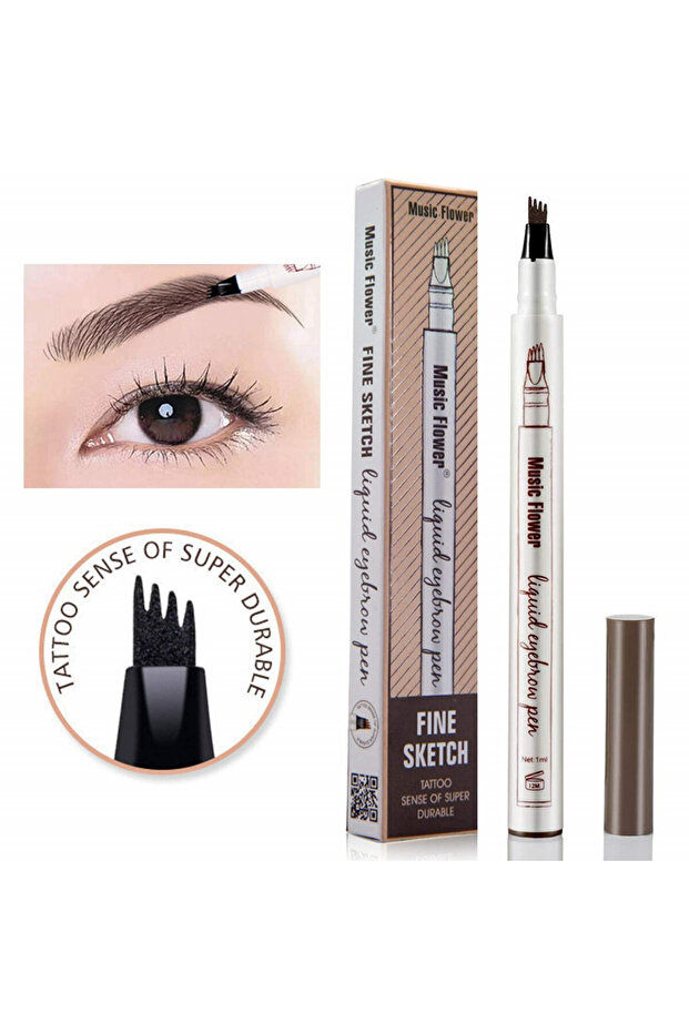 Creion sprancene efect Microblading Nuanta Dark Brown - 2