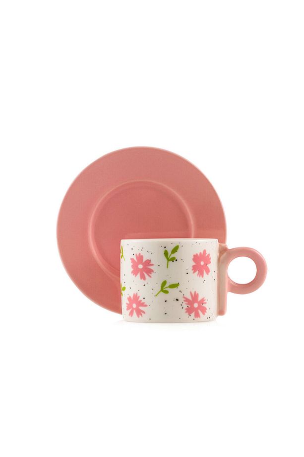 LCW HOME Karişik Çiçek Baskılı 2 Kişilik Porselen Kahve Fincan Takımı 90 ml T T - 4