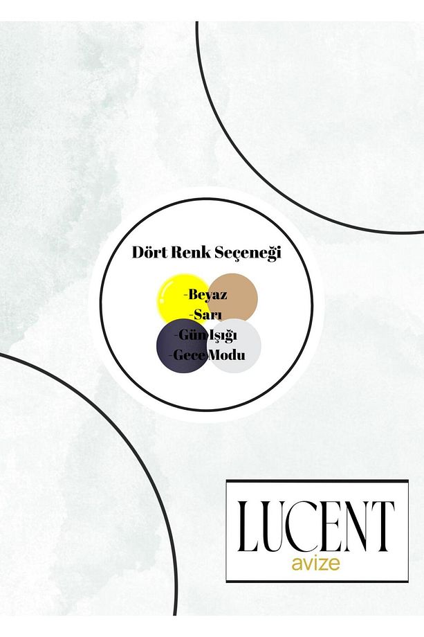 Lucent Modern Plafonyer Tavana Sıfır 3Renk+Gece Işık Modu, Kumandalı, Salon Mutfak Hol Led Avize - 3