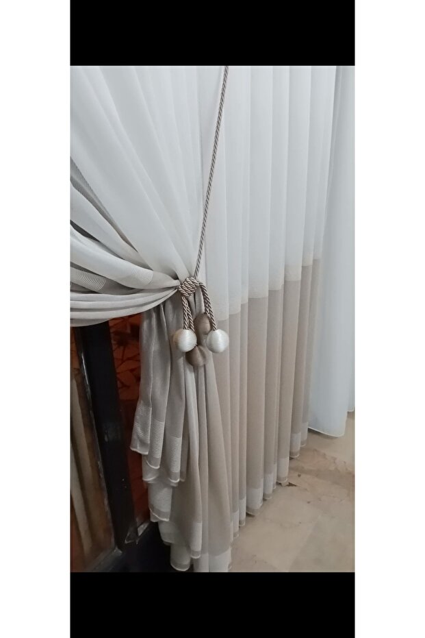 Brillanthome Salon Tulle Heavy Weight Luxury Curtain