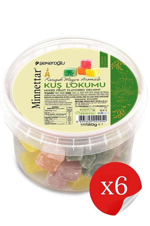 Minnettar Kuş Lokumu 180 Gr ( 6 Adet ) - 1