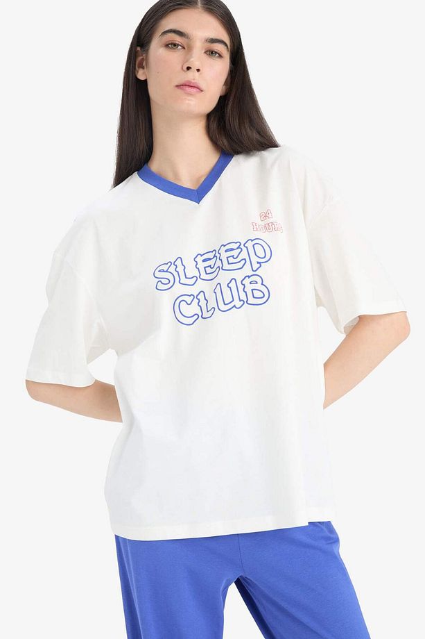 Pijama Takımı Kısa Kollu Üst Esnek Belli Uzun Alt-fall In Love E0260ax25sp - 4