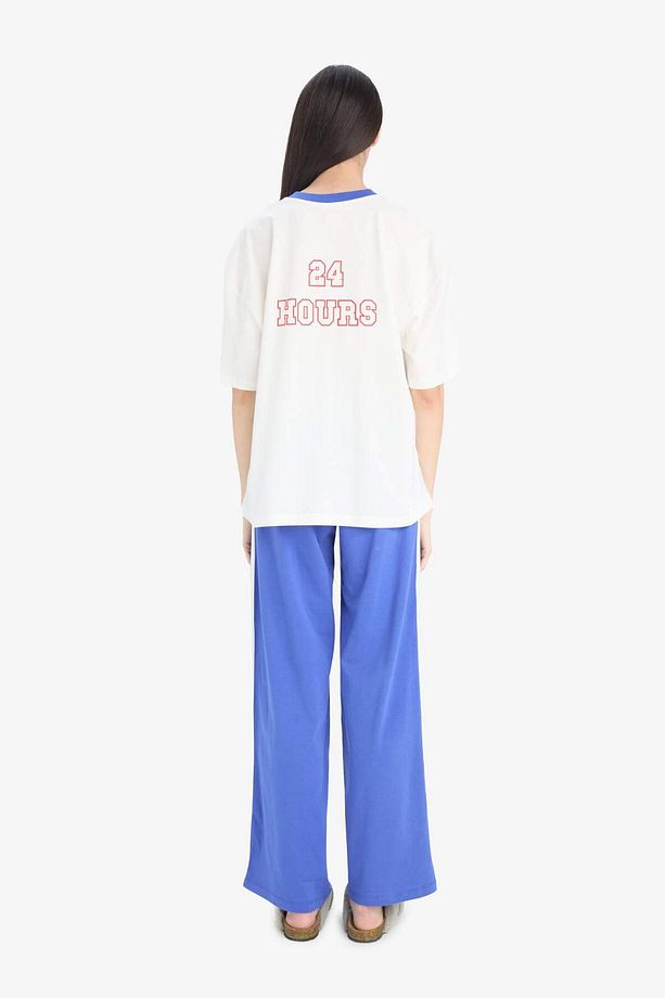Pijama Takımı Kısa Kollu Üst Esnek Belli Uzun Alt-fall In Love E0260ax25sp - 7