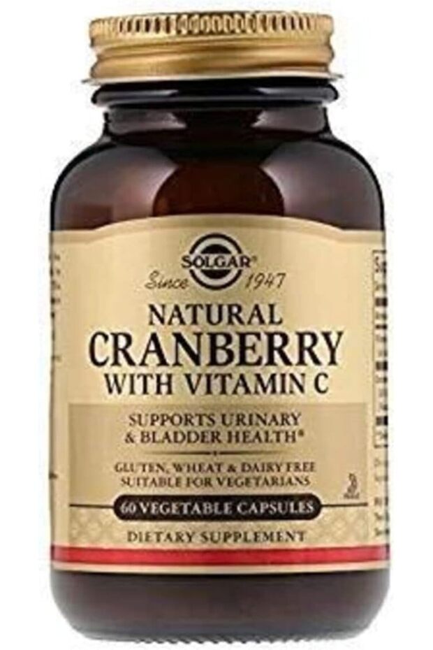 Solgar Natural Cranberry With Vitamin C 60 Vegetable Capsules