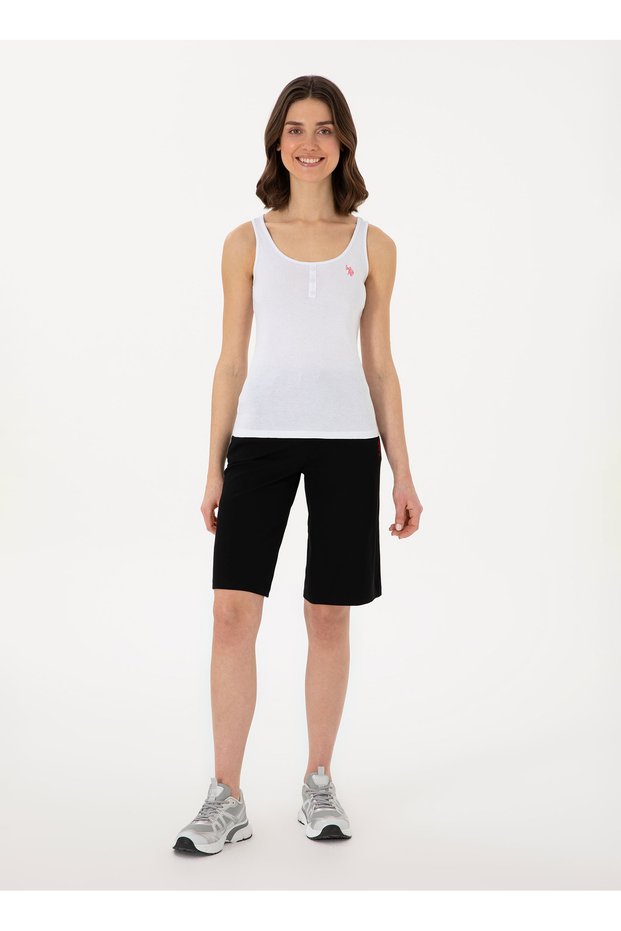 U.S. Polo Assn. Mid Waist Regular Fit Black Women's Shorts Damen25