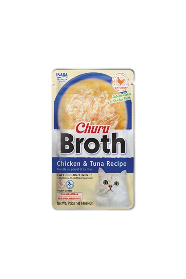 Churu Broth Chicken and Tuna Recipe Cat Treats - 40 g