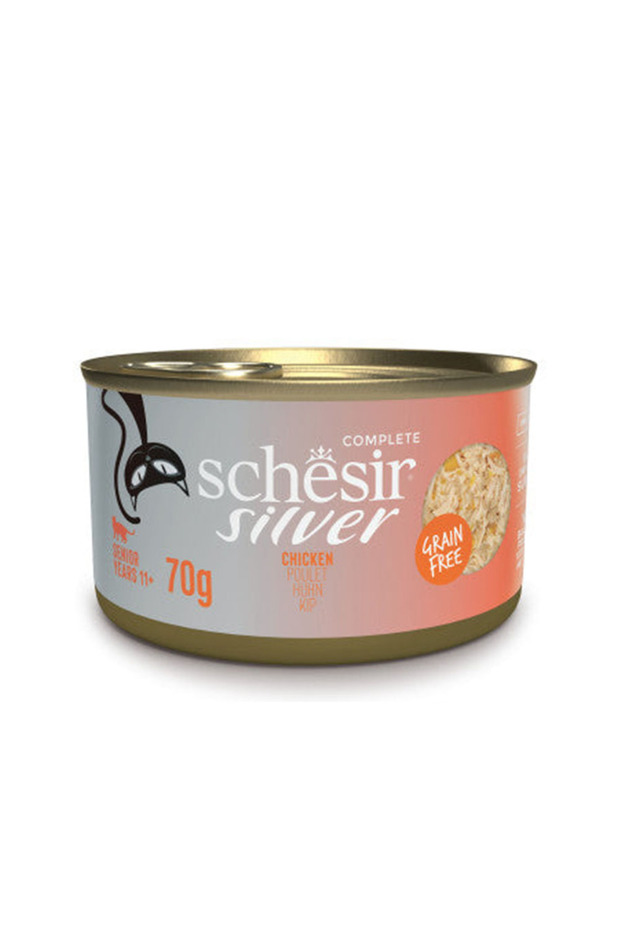 New Silver Senior Cat Whfood Chicken 70g can