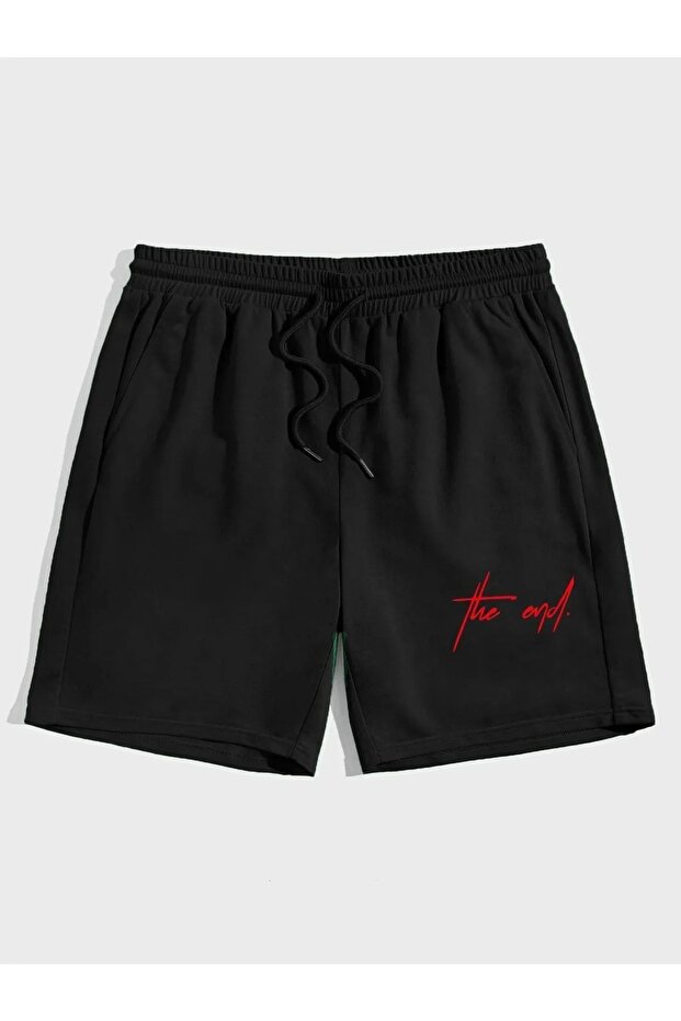 ERKEK Rahat Kesim Baskılı Şort - 5