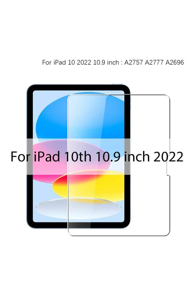 لجهاز iPad 10th زجاج مقوى لجهاز iPad Mini 6 Air 5 4 6 3 2 2022 واقي شاشة لجهاز iPad Pro 11 12.