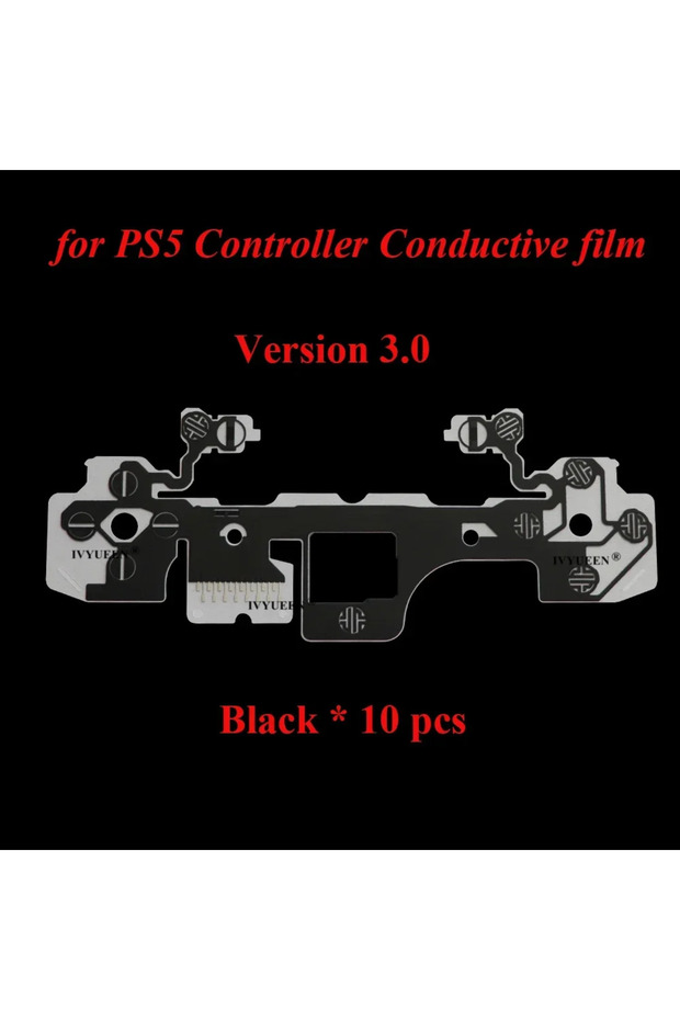 V3 Black BDM-030 IVYUEEN 10 PCS for PlayStation 5 PS5 Controller Conductive Film Keypad Ribbon Flexi